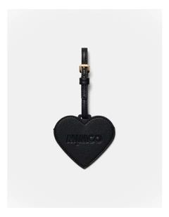 Heart Luggage Tag in Black