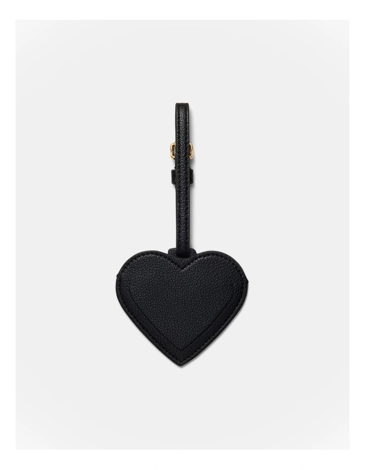 Heart Luggage Tag in Black image 2
