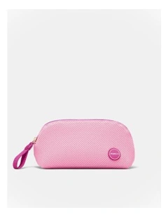 Riven Mesh Cosmetic Case in Pink Sorbet