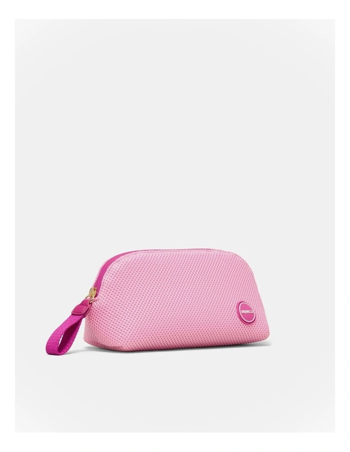 Riven Mesh Cosmetic Case in Pink Sorbet image 3