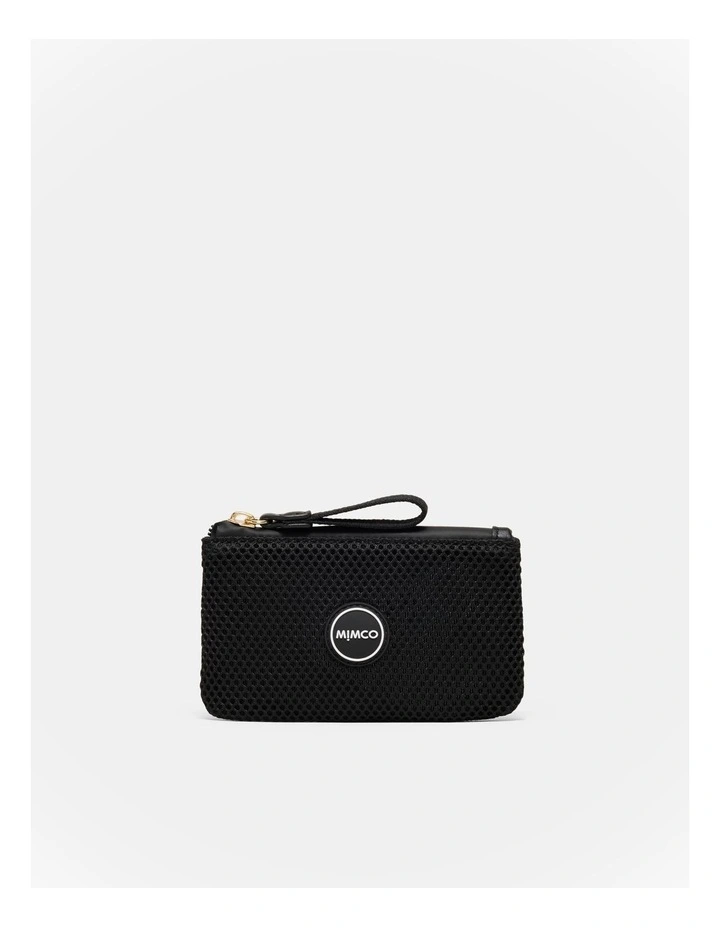 Riven Mesh Coin Purse in Black image 1
