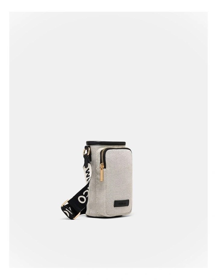 Mim Water Bottle Crossbody Bag in Black White image 3