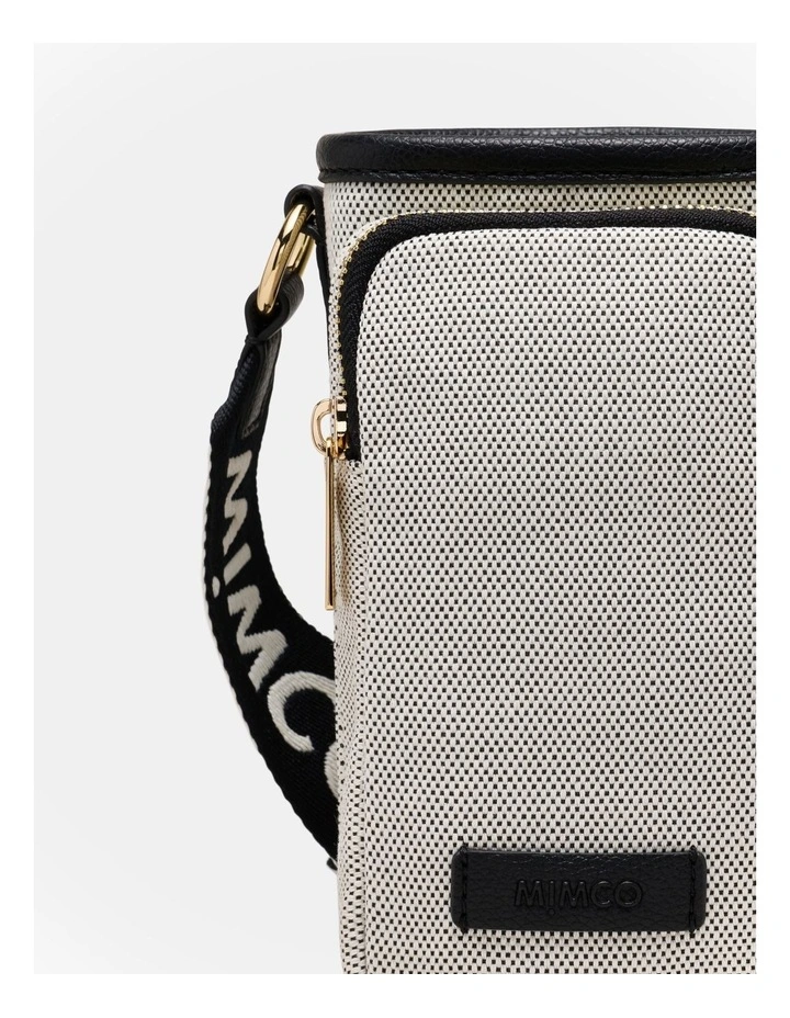 Mim Water Bottle Crossbody Bag in Black White image 5