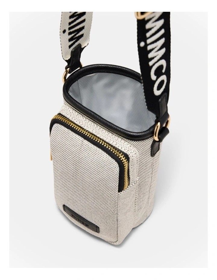 Mim Water Bottle Crossbody Bag in Black White image 6