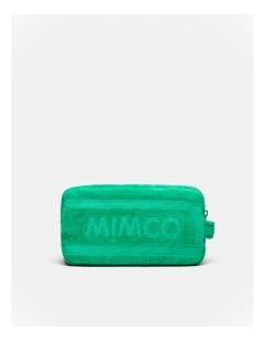 Crest Towelling Cosmetic Case in Grass Green