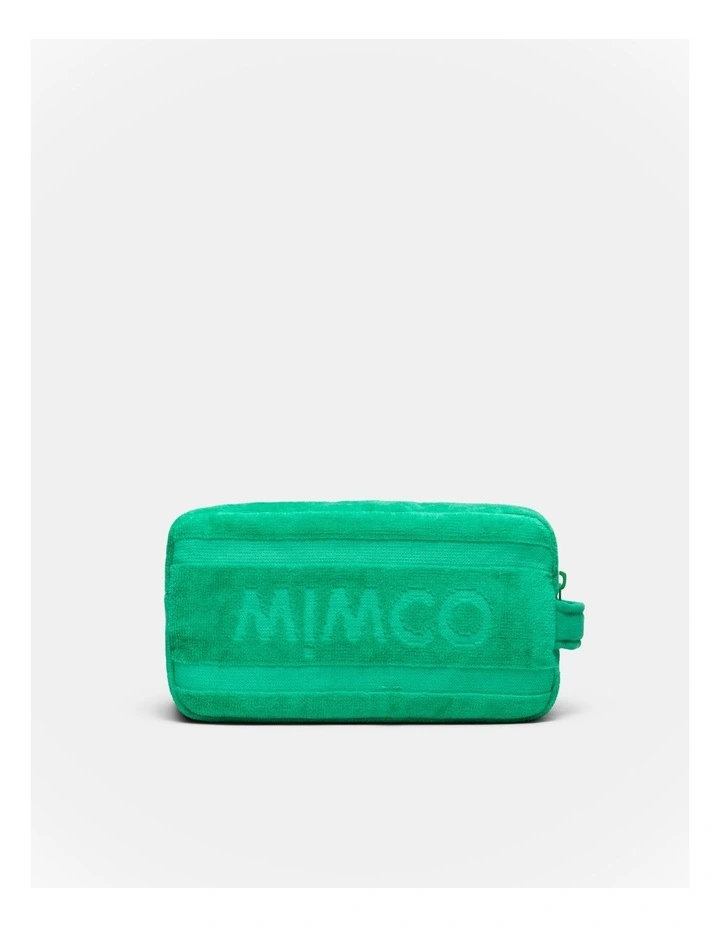 Crest Towelling Cosmetic Case in Grass Green image 1