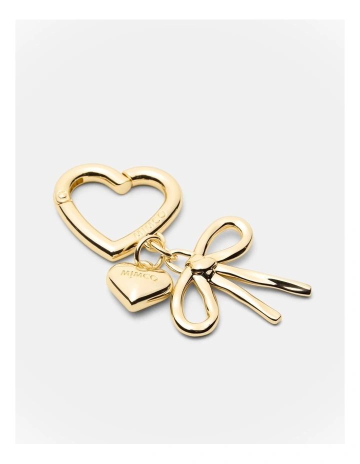 Bow Keyring in Light Gold image 3