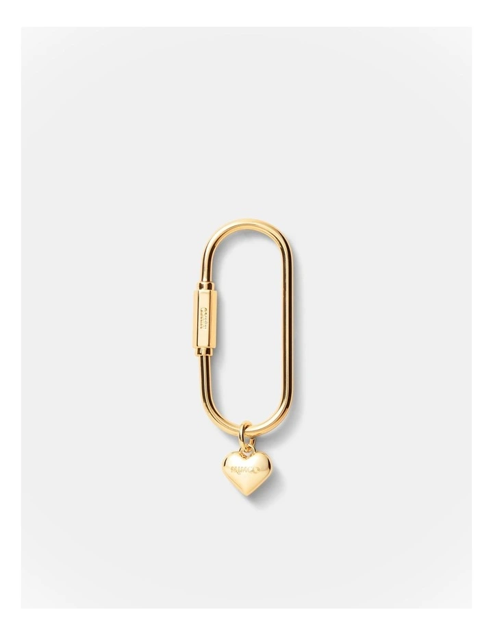 Mimco Carabiner Keyring in Light Gold image 1