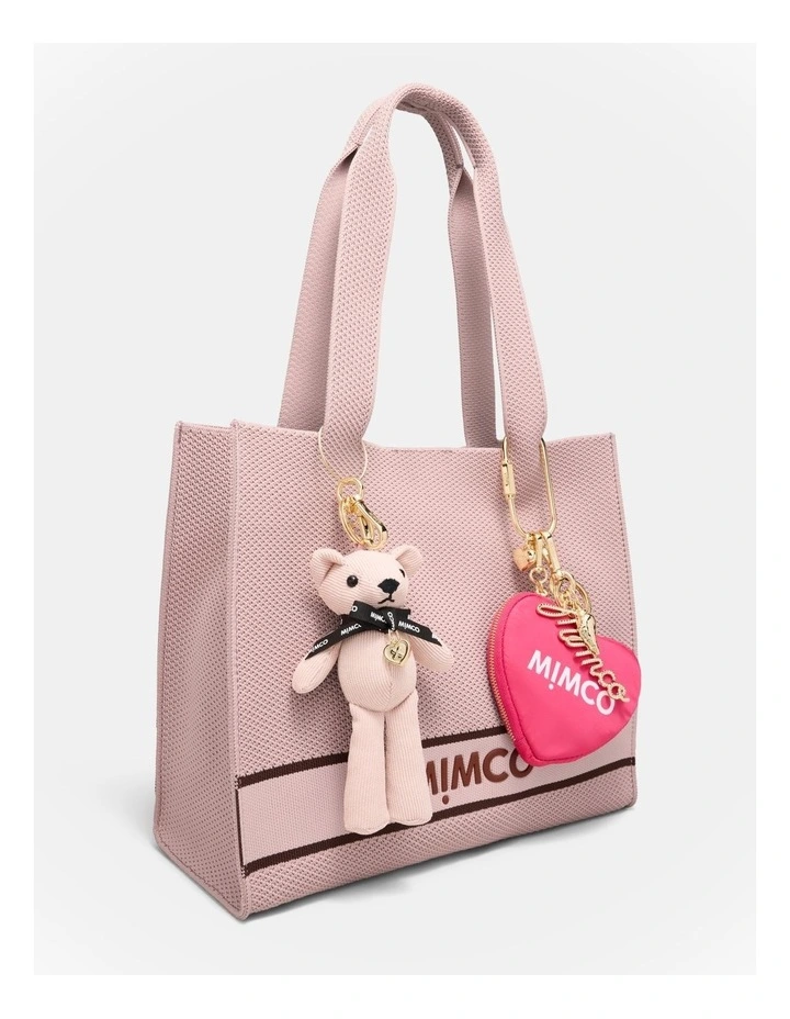 Mimco Carabiner Keyring in Light Gold image 2