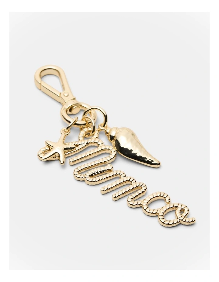 Mimco Roped Keyring in Light Gold image 3