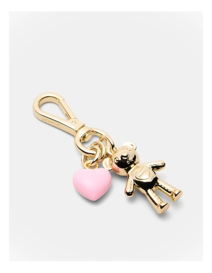 Metal Bear Bag Charm in Light Gold image 3