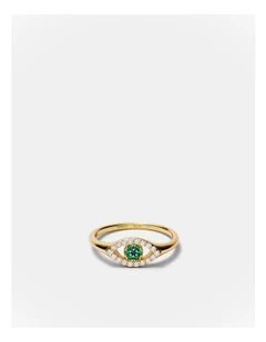 Evil Eye Ring in Gold