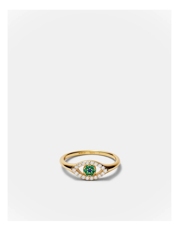 Evil Eye Ring in Gold image 1