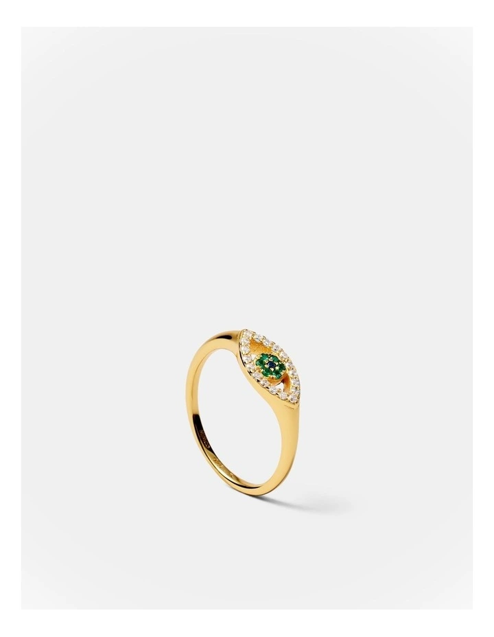 Evil Eye Ring in Gold image 3
