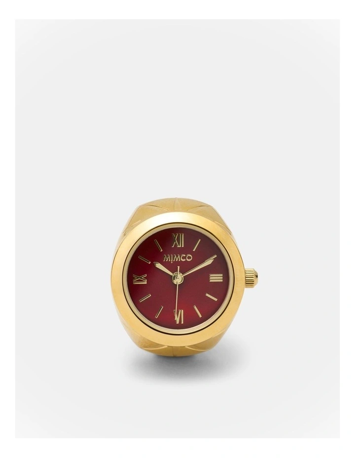In Time Watch Ring in Bordeaux image 3