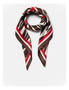 Duo Zebra Large Scarf in Chocolate