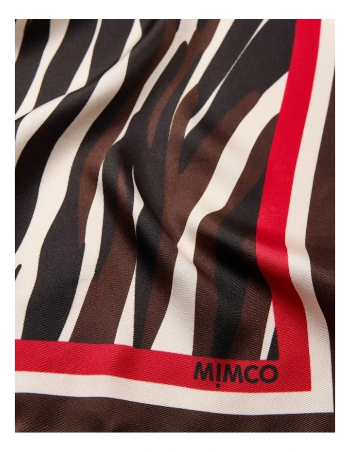 Duo Zebra Large Scarf in Chocolate image 3