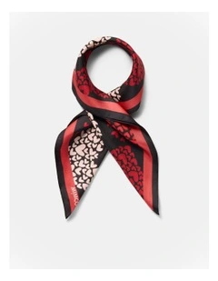 In Love Square Scarf in Lipstick Red