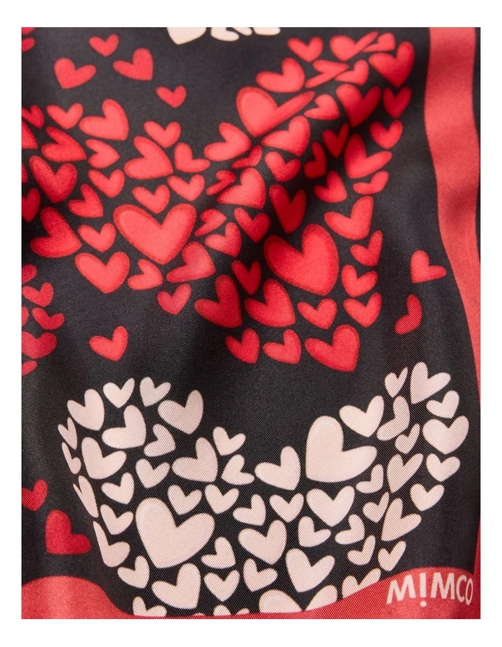 In Love Square Scarf in Lipstick Red image 2