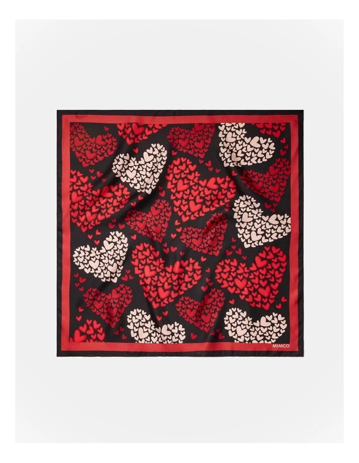 In Love Square Scarf in Lipstick Red image 3