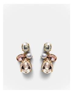 Bejewel Drop Earrings in Pearl