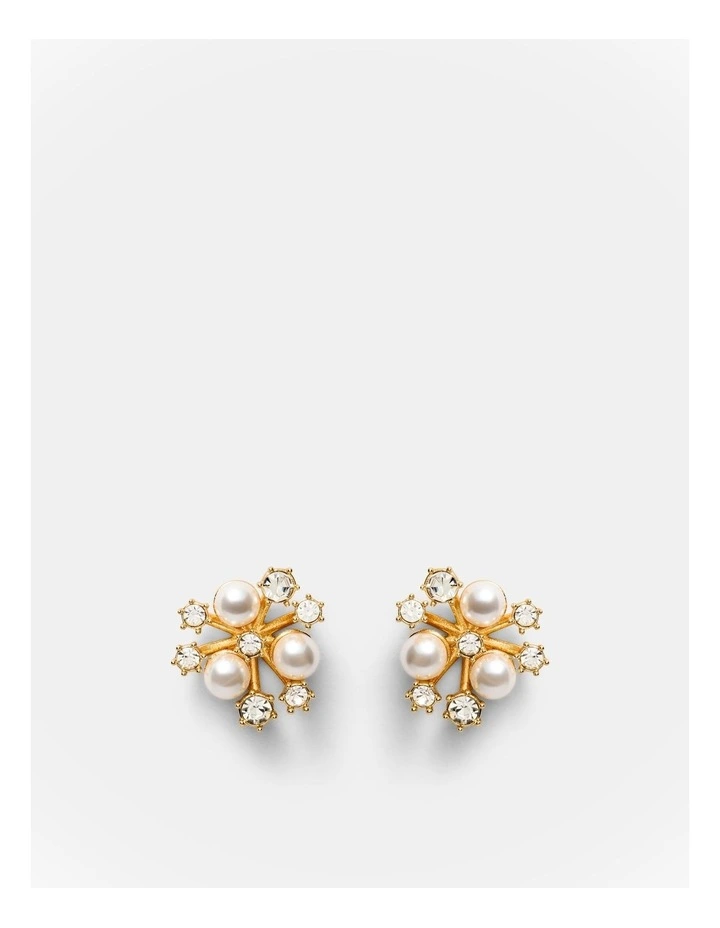 Trinket Stud Earrings in Pearl image 1