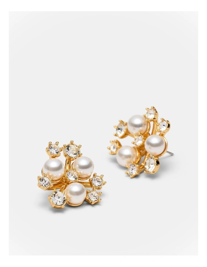 Trinket Stud Earrings in Pearl image 3