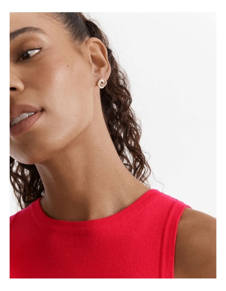 Resonance Pop Stud Earrings in Vanilla image 4