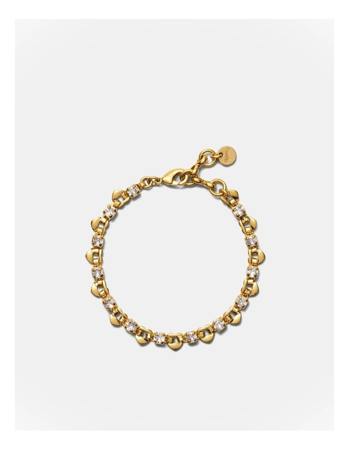 Hearted Chain Bracelet in Gold image 1