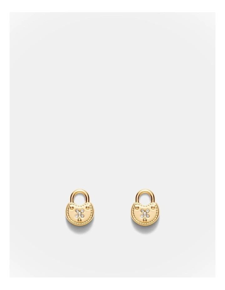 Lockette Stud Earrings in Gold image 1