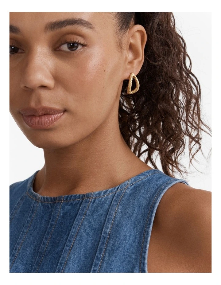Gilded Hoop Earrings in Gold image 4