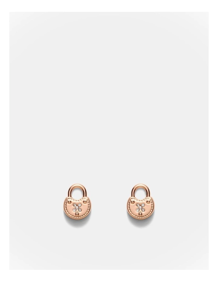 Lockette Stud Earrings in Rose Gold image 1