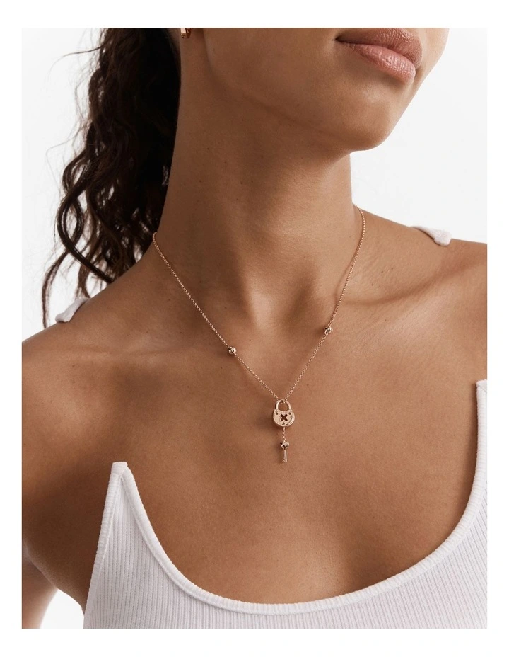 Lockette Necklace in Rose Gold image 2