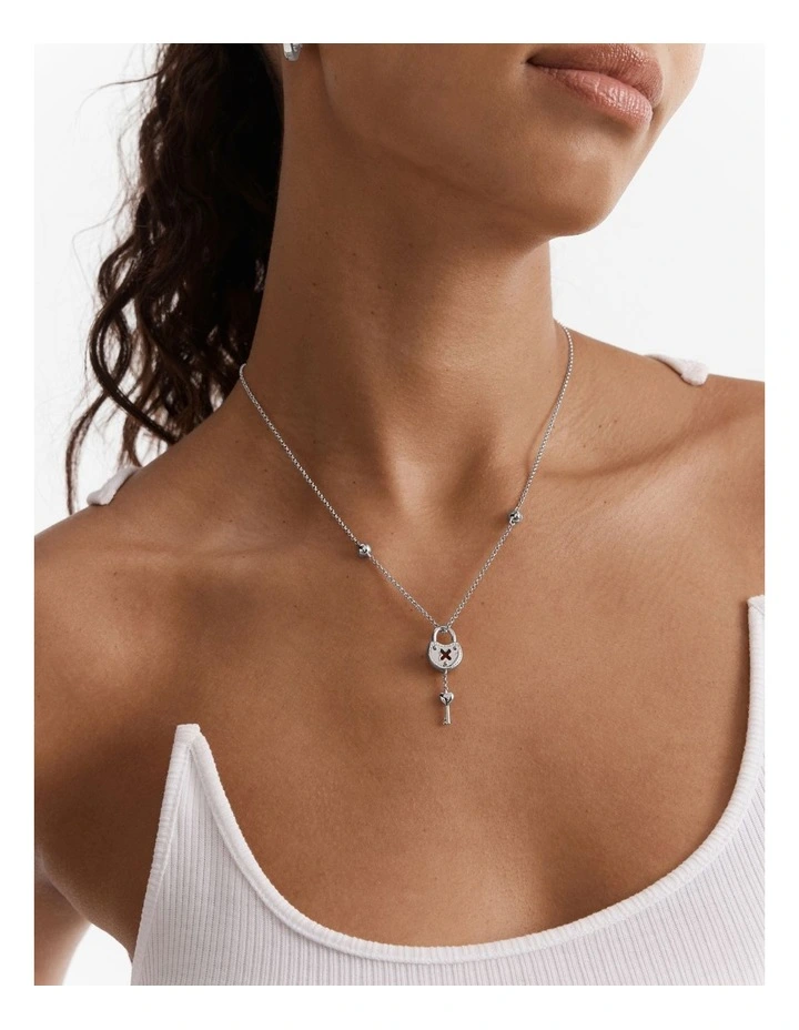 Lockette Necklace in Silver image 2