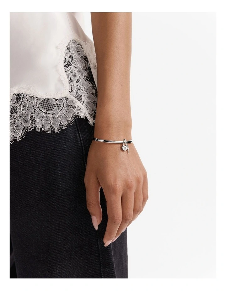 Lockette Bangle in Silver image 4
