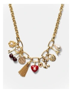 Noir Charms Necklace in Gold