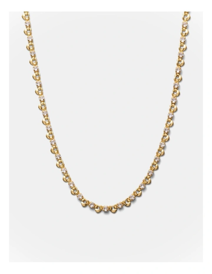 Hearted Chain Necklace in Gold image 1