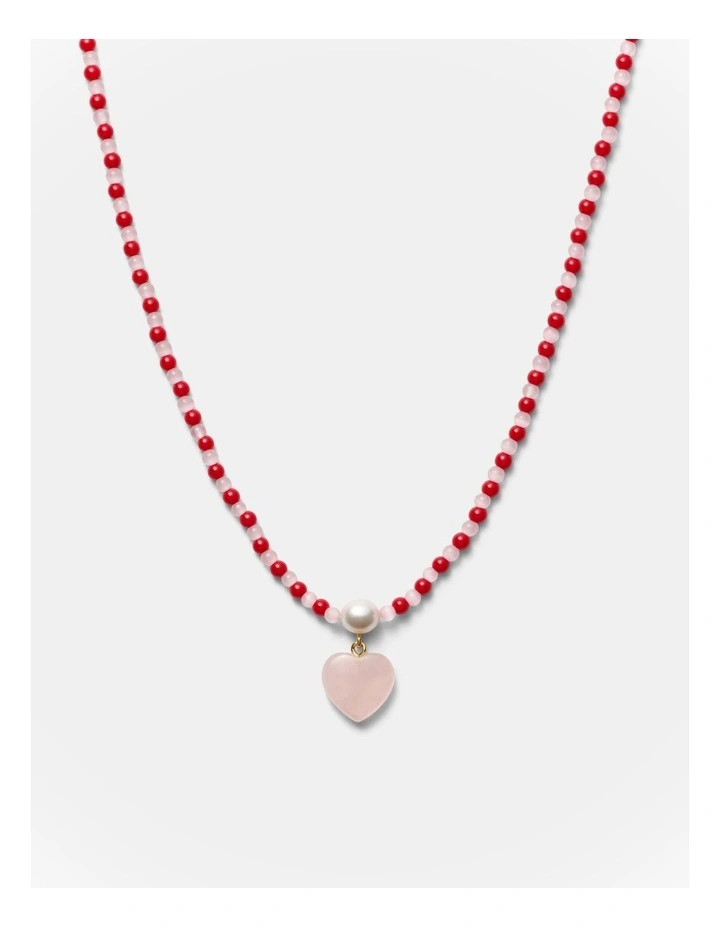 Heart And Seek Necklace in Lipstick Red image 1