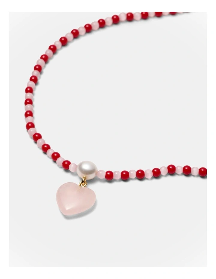 Heart And Seek Necklace in Lipstick Red image 3