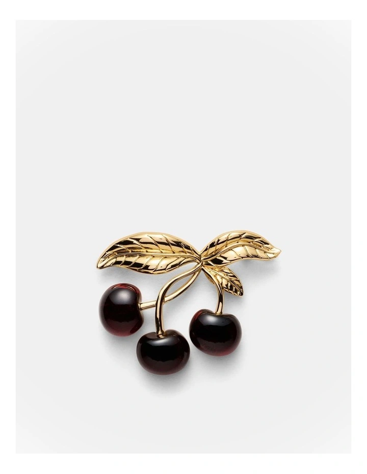 Noir Cherry Brooch in Bordeaux image 1