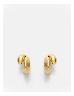 Deux Hoop Earrings in Gold