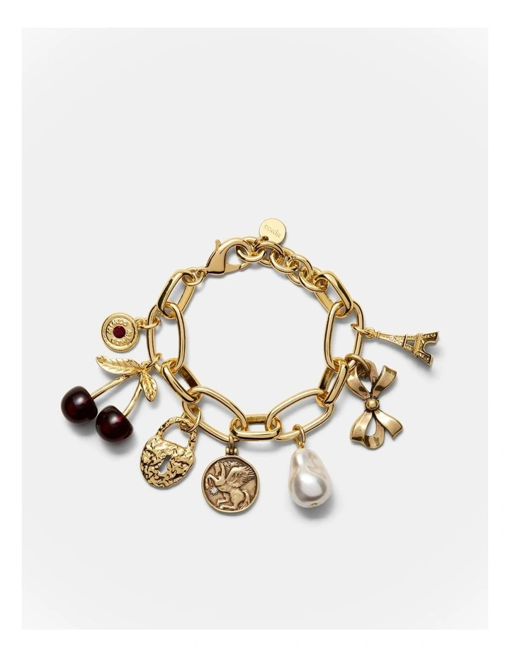 Noir Charms Bracelet in Gold image 1
