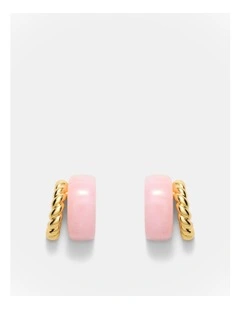 Magie Double Hoop Earrings in Petal