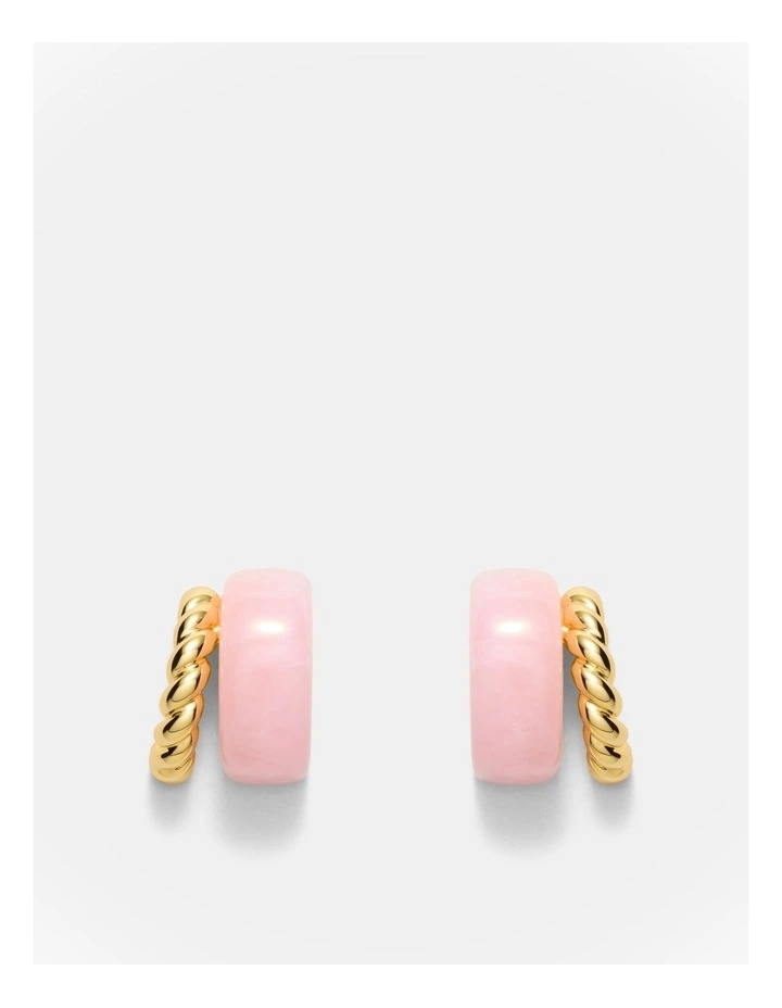 Magie Double Hoop Earrings in Petal image 1