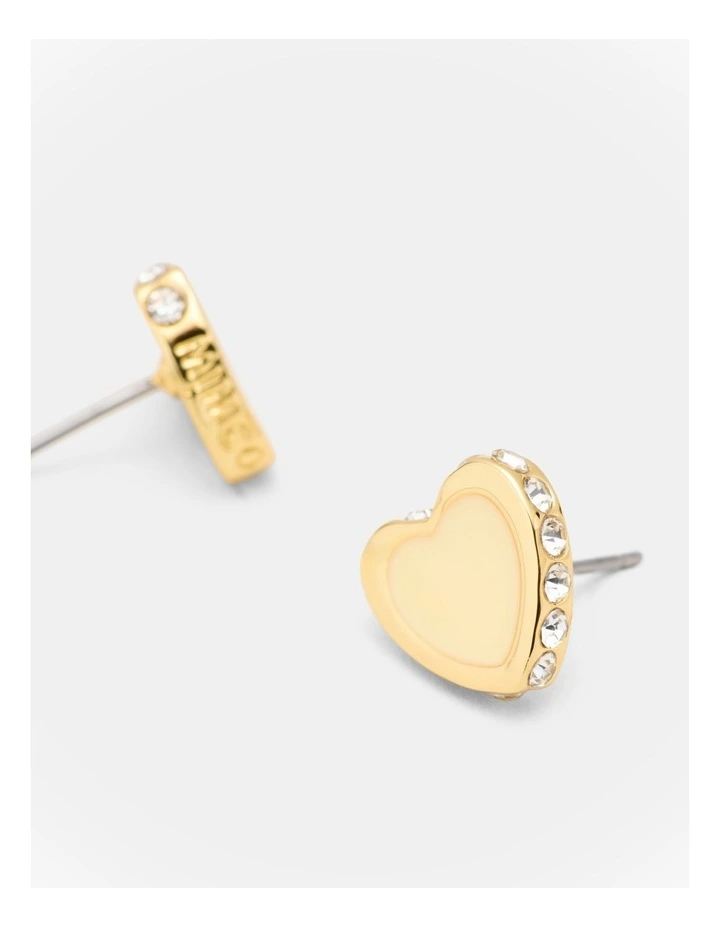 Lover Heart Stud Earrings in Buttermilk image 3