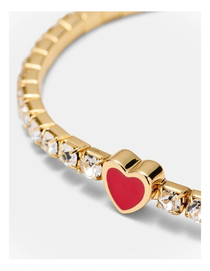 Lover Heart Bracelet in Lipstick Red image 3