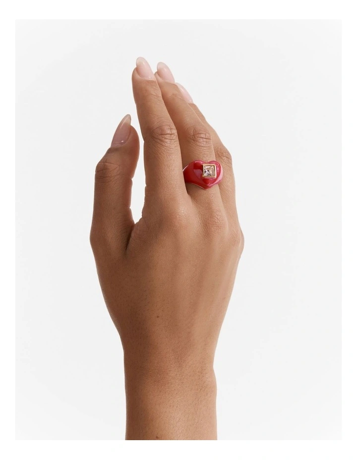 Devotion Ring in Lipstick Red image 2