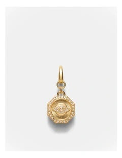 Evil Eye Coin Charm Necklace in Gold