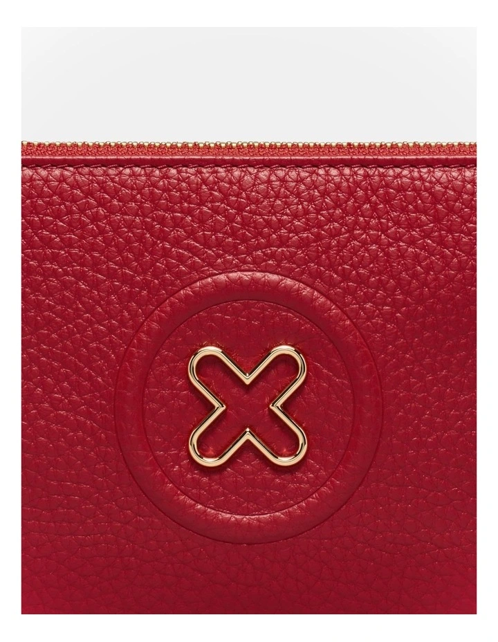 Bay Medium Pouch in Lipstick Red image 3