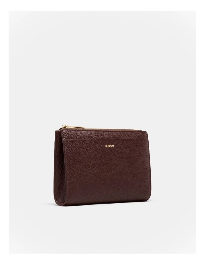 Yvette Gusset Pouch in Brandy image 4